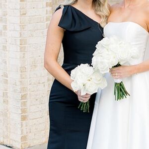 Amsale Black Sierra bridesmaid dress